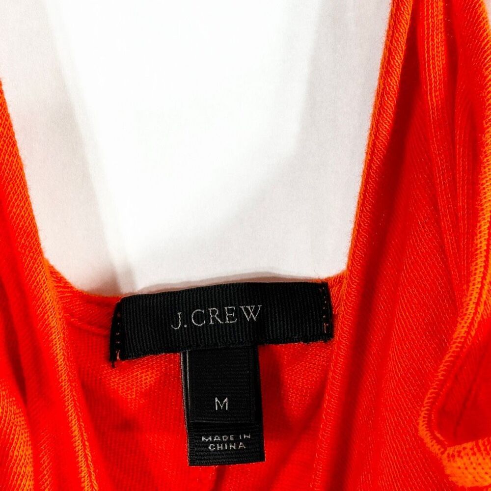 J Crew Medium Dress Strappy‎ Knit Midi Vibrant Orange Spaghetti Strap Sun 107 - Picture 10 of 16